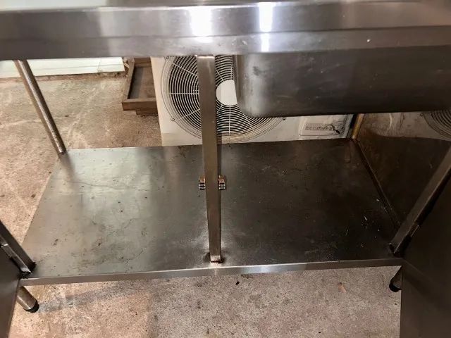 Balcão de pia aço inox 