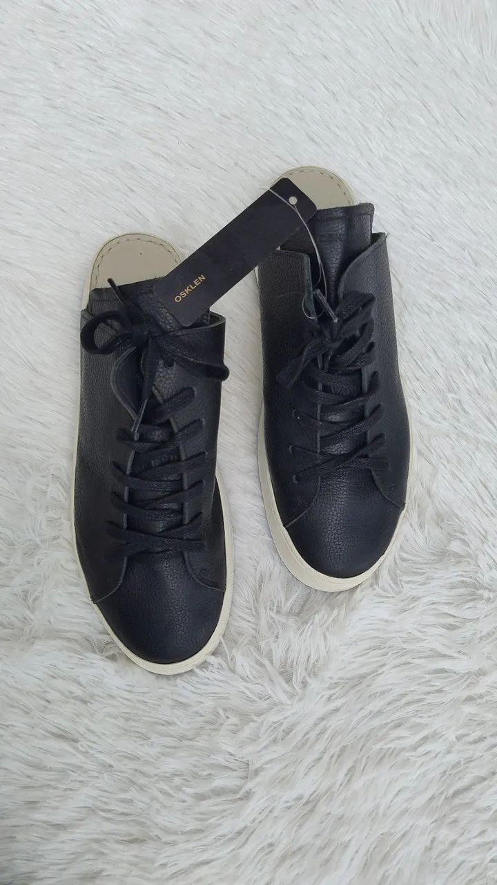 Tênis Osklen Mule Couro Preto 39 ORIGINAL  - Foto 2