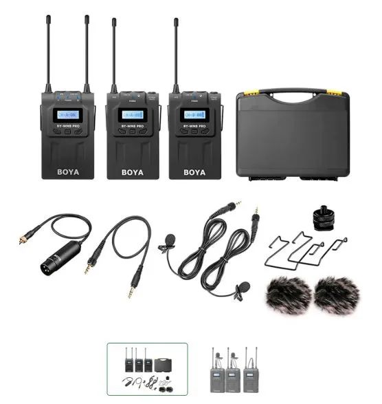Microfone Sem Fio de Lapela Duplo BOYA BY-WM8 Pro-K2<br><br><br> - Foto 2
