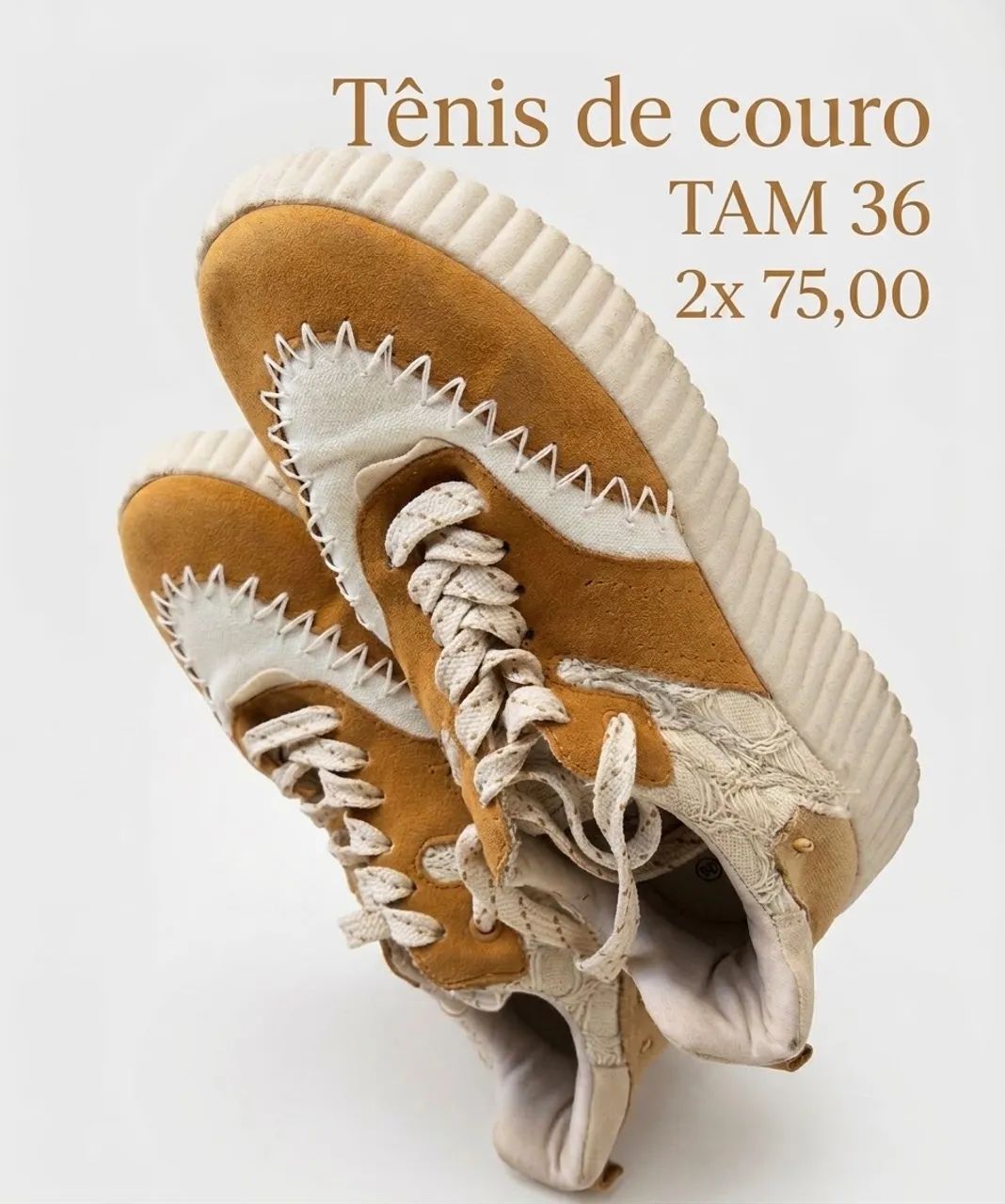 Tênis de couro feminino 