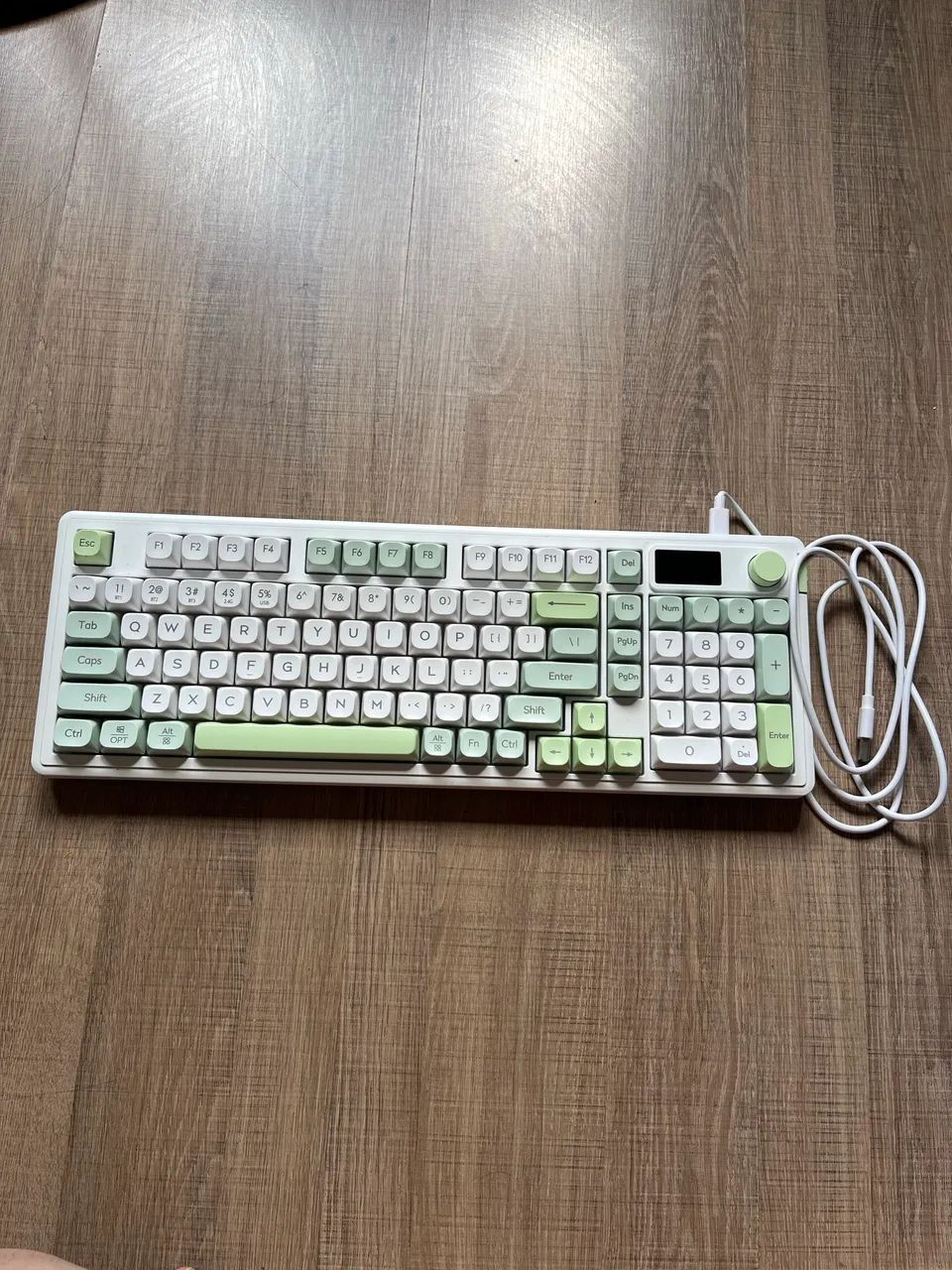 Teclado Mecânico Langtu Verde e Branco