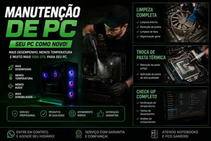 ? LIMPEZA DE PC GAMER | A PARTIR DE R$ 70 ?