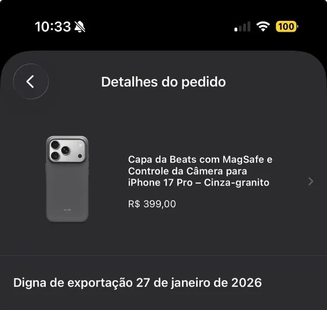 capa da beats com magsafe e controle da câmera para iphone 17 pro cinza-granito - Foto 2
