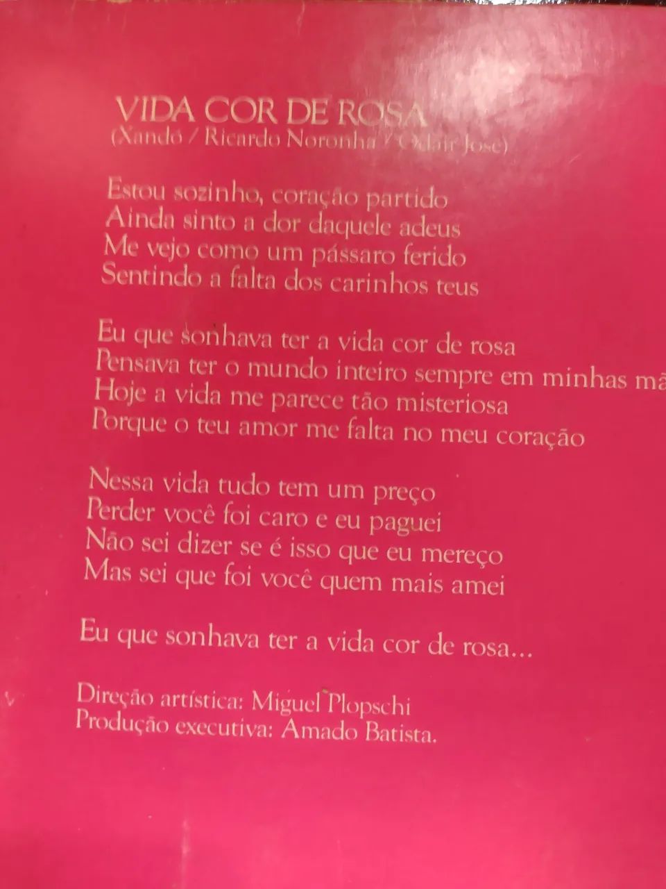 Disco Vinil LP Amado Batista - "vida cor de rosa" - Foto 3