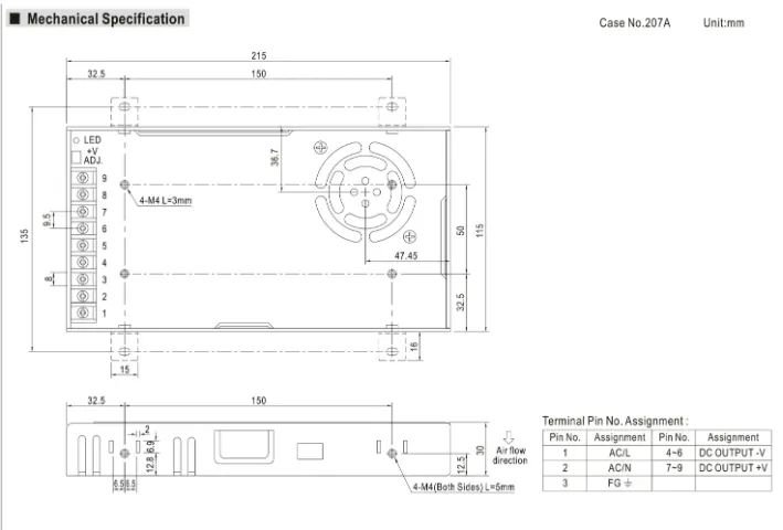 Fonte Mean Well 350W 24V - Original - Foto 3