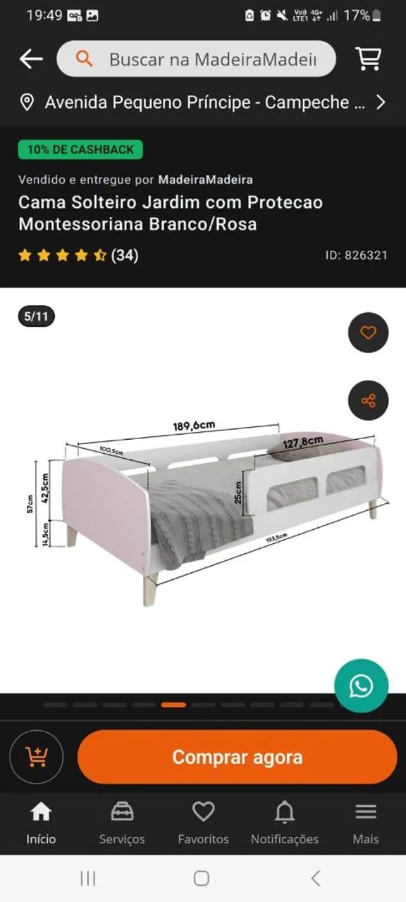 Cama infantil de mdf nova - Foto 5