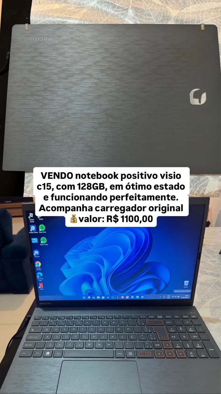 vendo notebook Positivo 