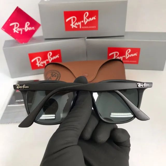 óculos ray ban rb4258 black matte lentes de cristal - Foto 5