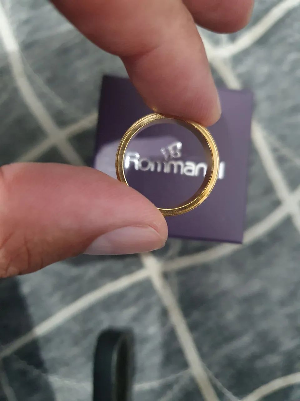 Anel foleado a ouro 18k n22  - Foto 3