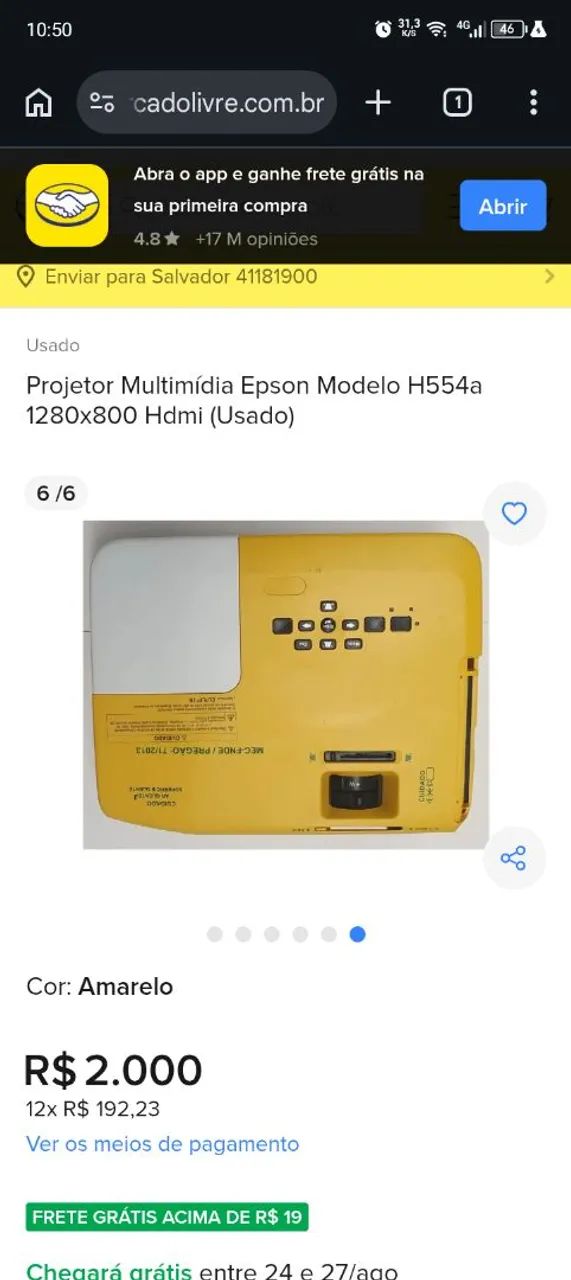 Vendo ou troco projetor epson  - Foto 3