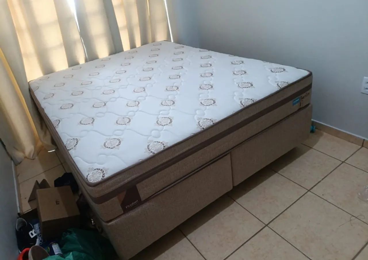 Cama box probel Queen size berlim molas ensacadas  - Foto 2