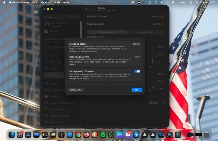 MacBook Pro 14 M4 16GB 512GB SSD 2024 AppleCare+ Bateria 100% - Foto 5