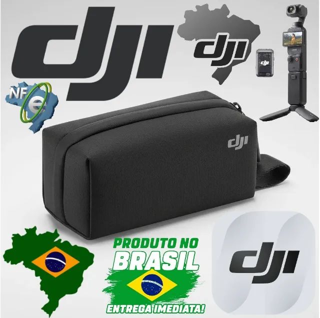 1 Bolsa Preta de Mão Bag Genuína Estojo Original Compatível com Dji Osmo Pocket 1,2,3&4 - Foto 2