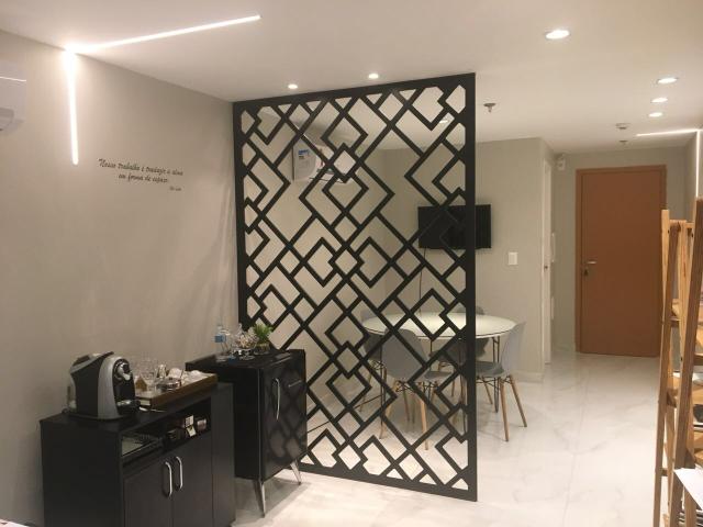 Divisória MDF preto fosco