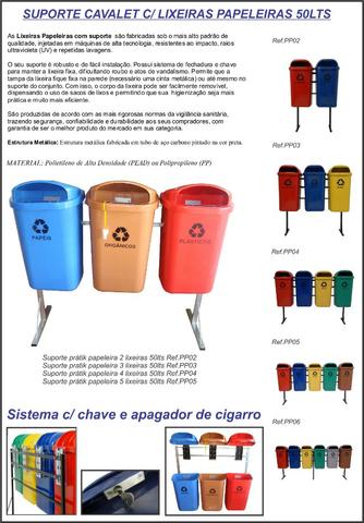 Lixeiras 50lts papeleira-modelo boca de lobo - Foto 3