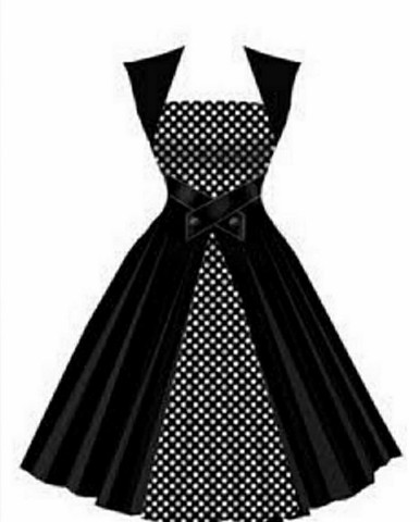 vestido gode preto