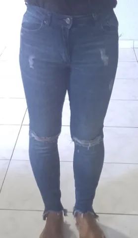 calça jeans destroyed bluesteel - tamanho 36 - Foto 5