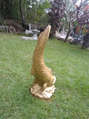 Peixe chafariz em cimento para decoração de lagos e fontes  - Foto 2