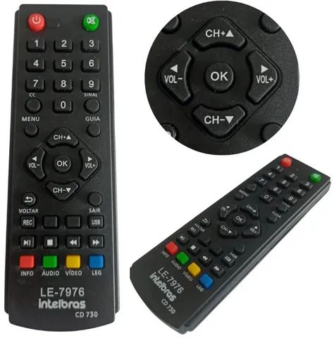 Controle Remoto Conversor Digital Intelbras CD 730 - Foto 2