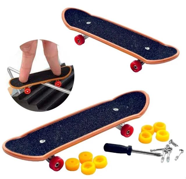 Kit 5 Skate De Dedo Profissional Fingerboard Para Criança