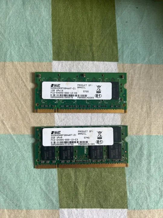 2 Memórias RAM DDR2 - (50% OFF BLACK FRIDAY)