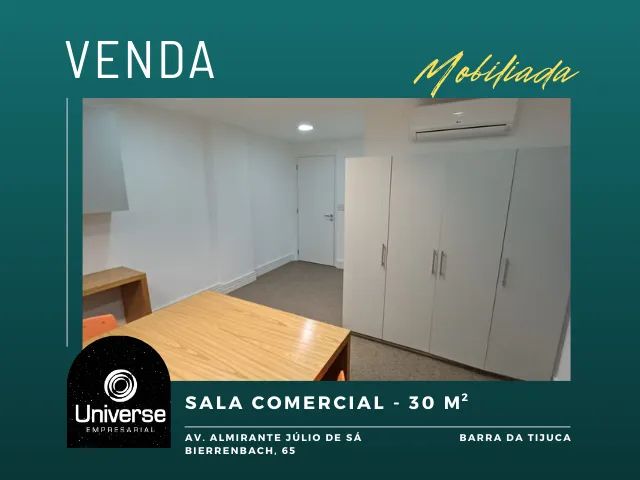 Sala Comercial Mobiliada - 32 mts - Barra da Tijuca - Condominio Universe - Foto 5