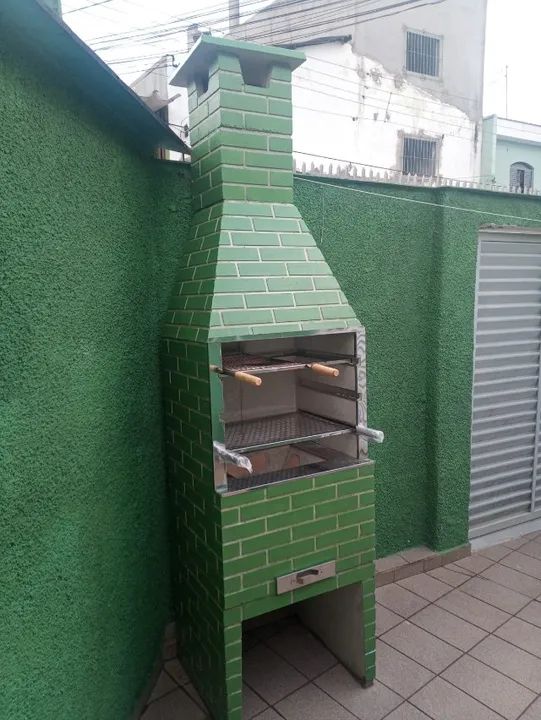 Churrasqueira Pré Moldada De Brinde Grelha e Suporte Espetos - Foto 4