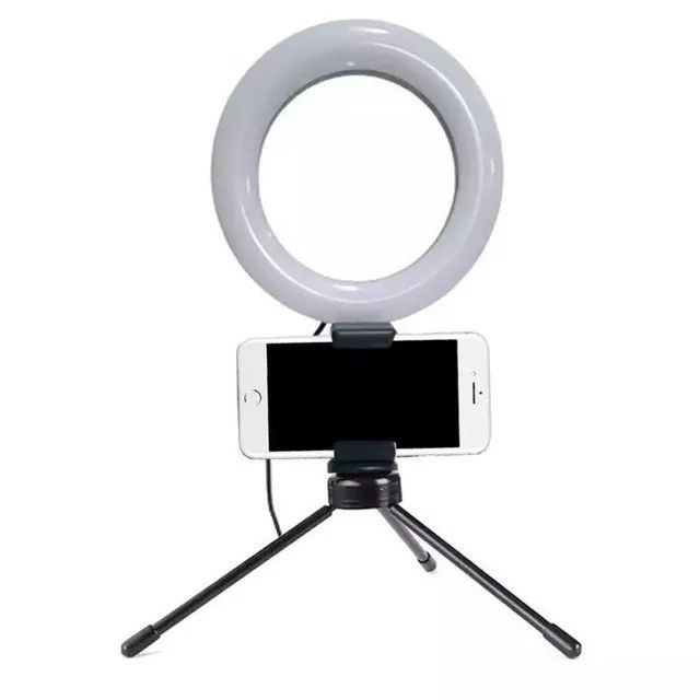 Anel de LED Ring Light 16cm com Suporte Para Celular e Tripe de Mesa - Foto 2