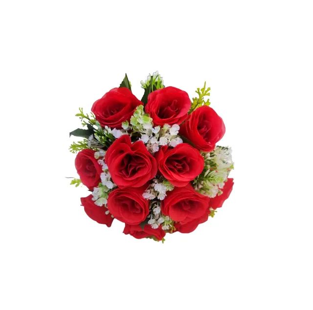 Buquê Vermelho para Noiva Casamento Ensaio Pré-Wedding Igreja Cartório Festa - Buquê de No