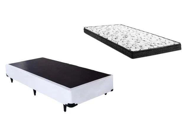 Cama Box Solteiro + Colchão Espuma D33 14x88x188 - Foto 5