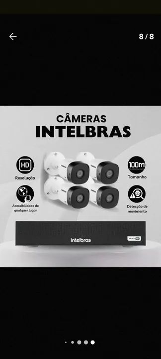 Kit CFTV instalado com garantia de 6 meses.