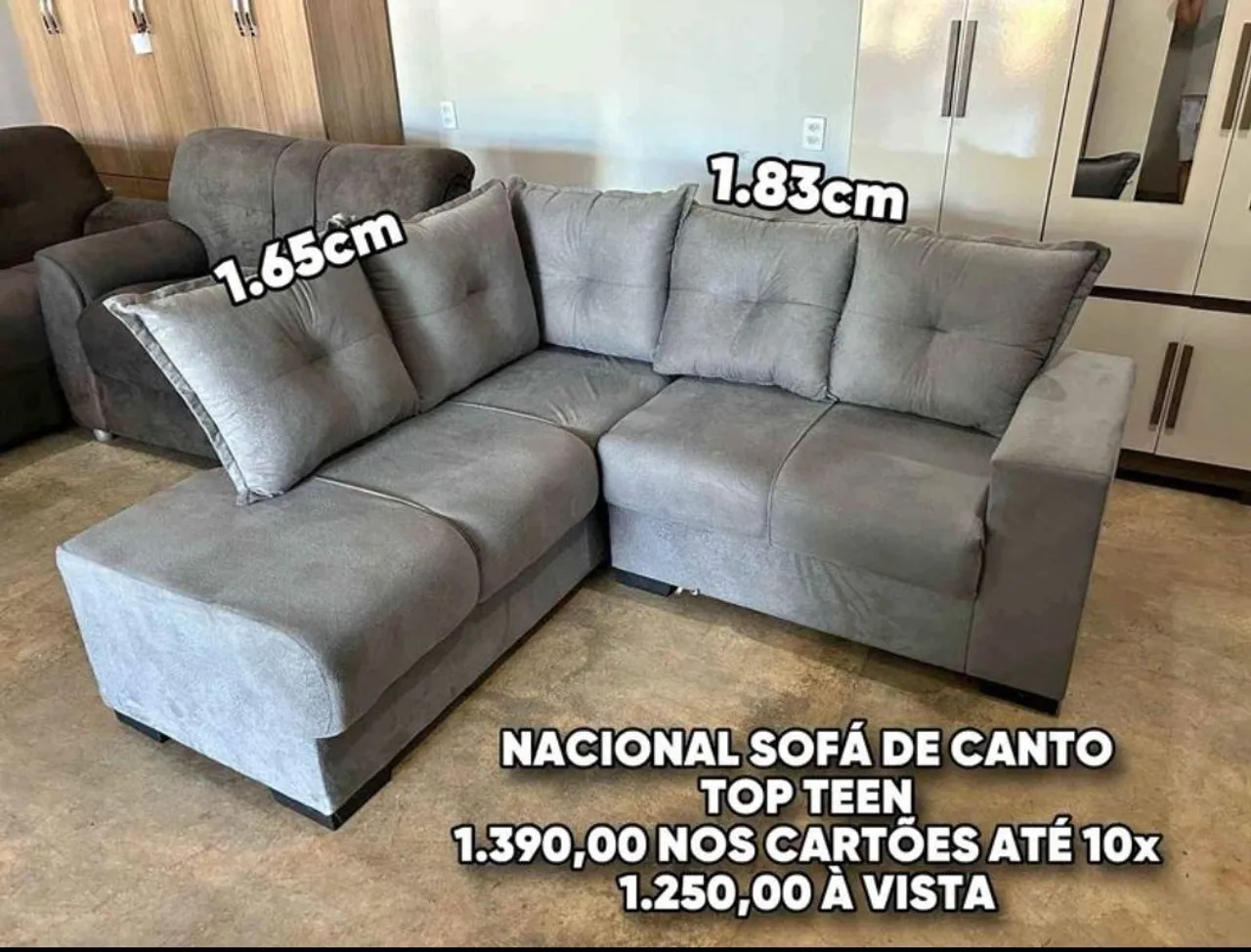 Sofá de canto novo
