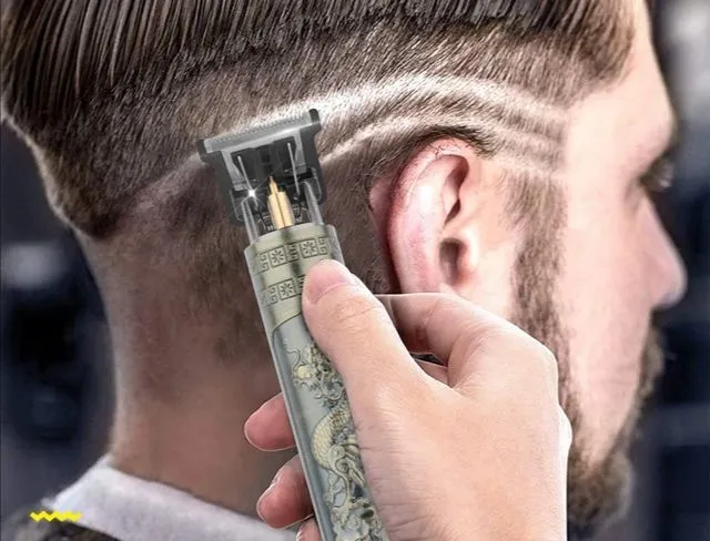 Aparador de pêlos elétrico T9 Hair Clipper, reparar barba, aparar pêlos, cortar cabelo