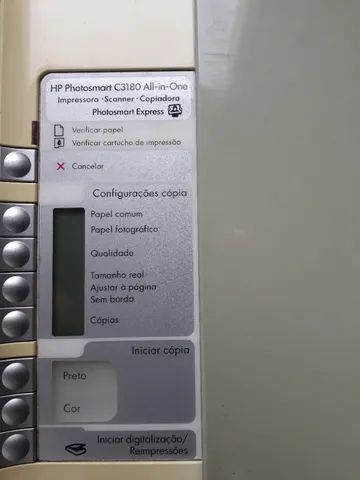 Multifuncional HP Photosmart C-3180 All In One -para manut. ou peças - Foto 6