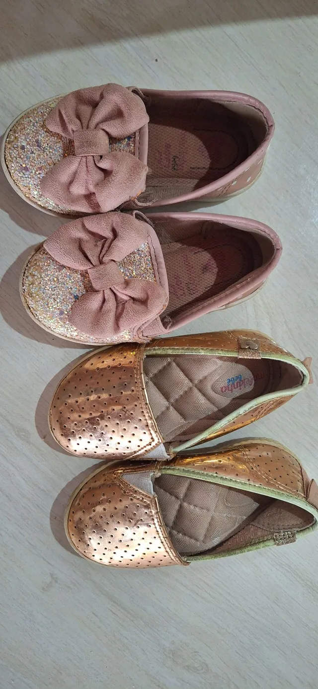 lote 2 sapatinhos slip on molekinha tam 20/21