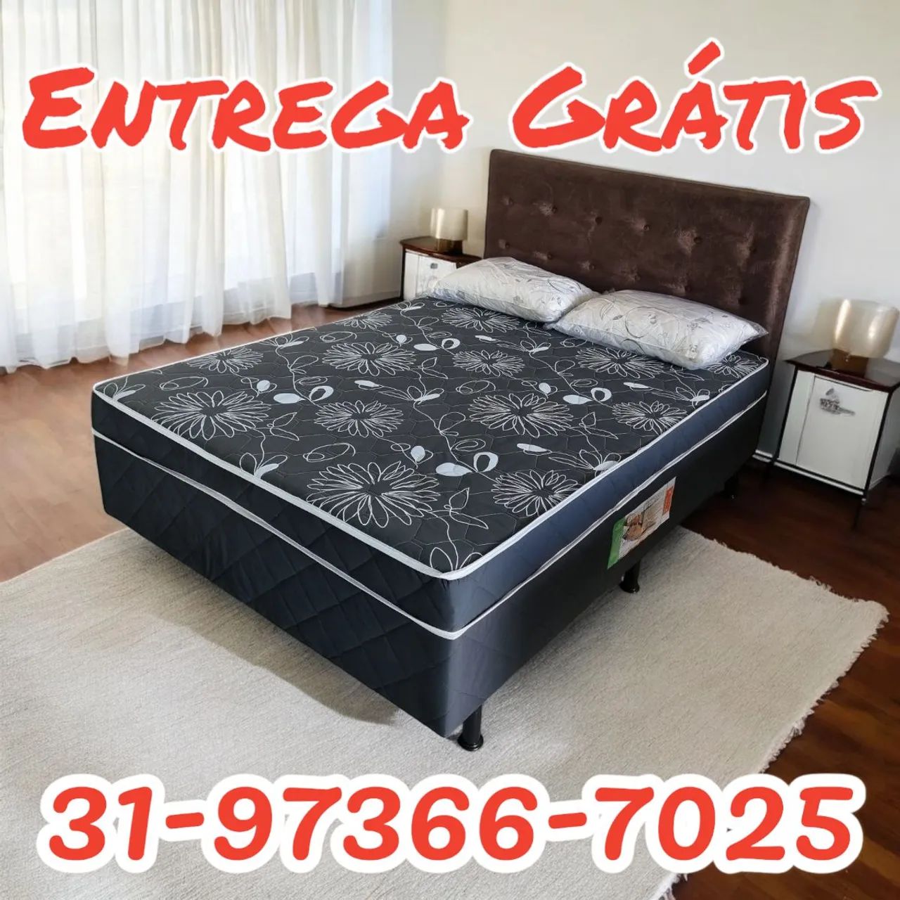 CAMA CASAL MOLAS ENSACADAS / NOVAS / ENTREGA GRÁTIS 