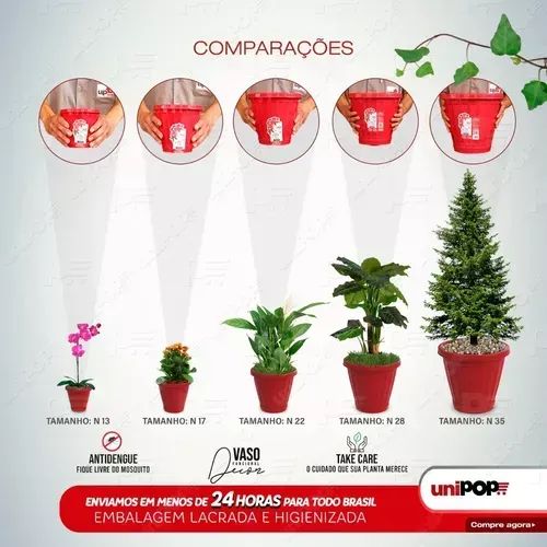 Kit 3 Vasos Cachepot 22 cm Palha Uninjet - Foto 5