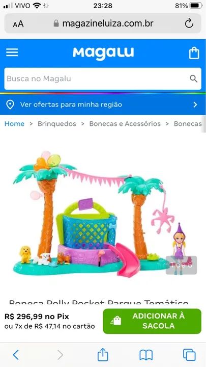 Polly Pocket - Parque aquáticos bichinhos - Brinquedo Completo - Foto 5