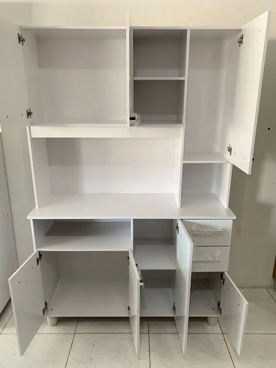 Armários de cozinha - Branco e Amadeirado - Foto 3