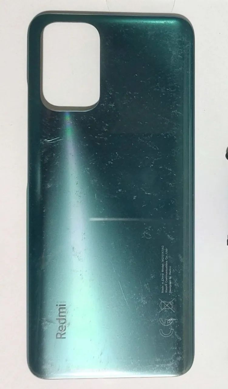 Traseira completa REDMI Note 10: Tampa + Lente + carcaça + gaveta chip + Capinha grossa - Foto 4