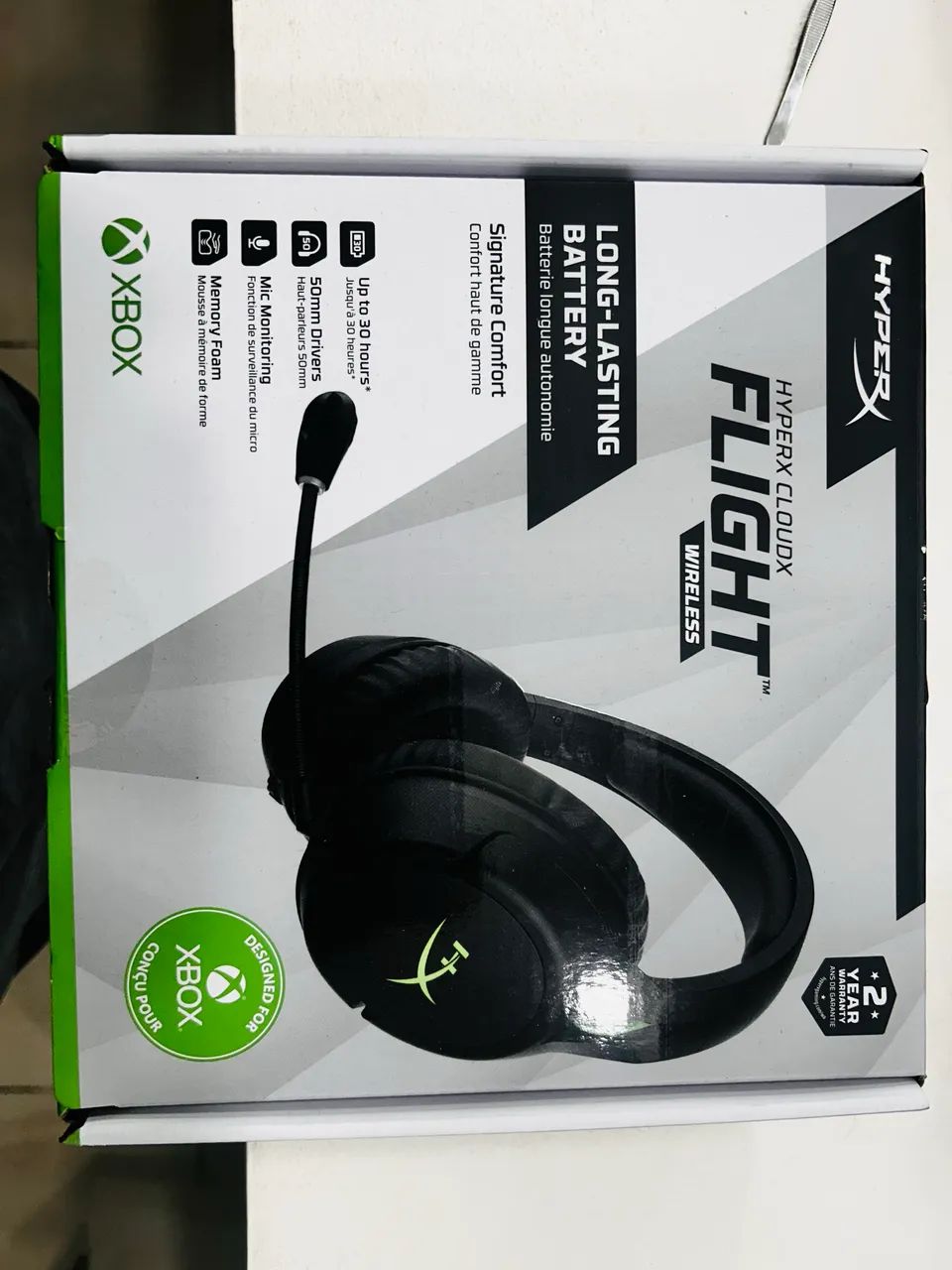 Headset HYPERX CLOUDX FLIGHT? WIRELESS Xbox Peças e Acessórios