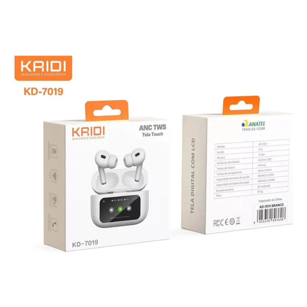 Fone bluetooth kaidi kd 7019 com cancelamento de ruído - Foto 4