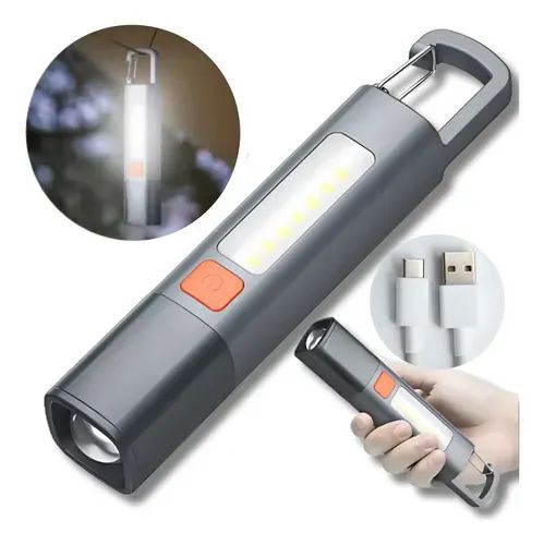 [PROMO] Lanterna LED mosquetão H'rebos IF-260 cinza 200 lumens - Foto 3