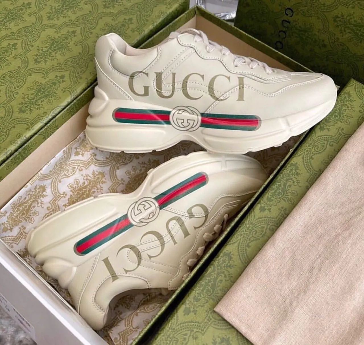 Tênis Gucci Ace Branco GG Original