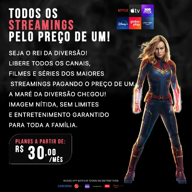 STREAMINGS PELO PREÇO DE UM!