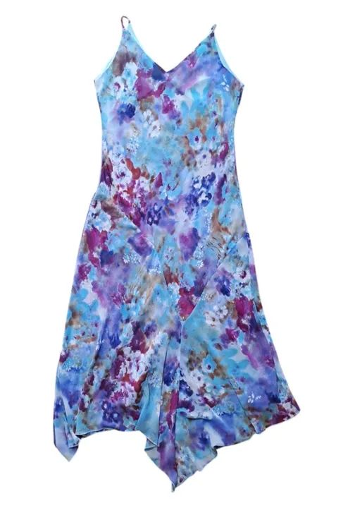 Vestido Azul Floral Transparente (Sem Forro) - Foto 2