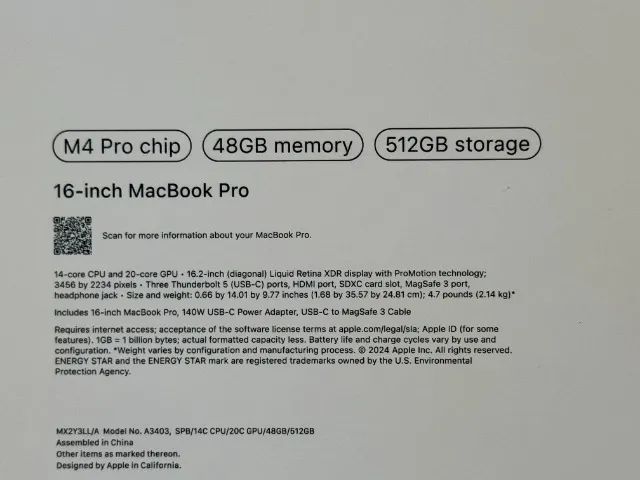MacBook Pro 16 polegadas M4 Pro 48GB 512SSD - Lacrado - Aceito Troca - Foto 3