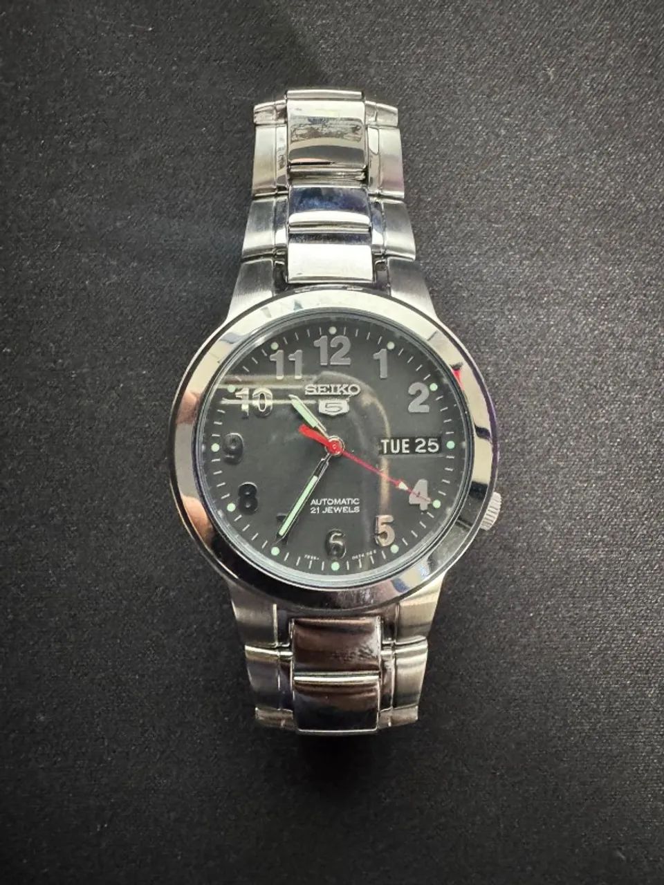 Relógio Seiko 21 Jewels Automático - Duplo Calendário, Caixa 37mm, Pouquíssimo Usado! - Foto 2