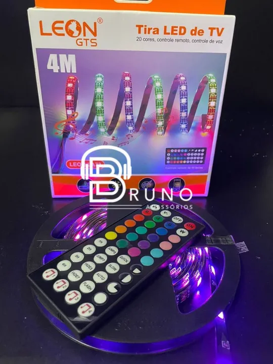 Fita LED RGB 4 Metros com Controle Remoto