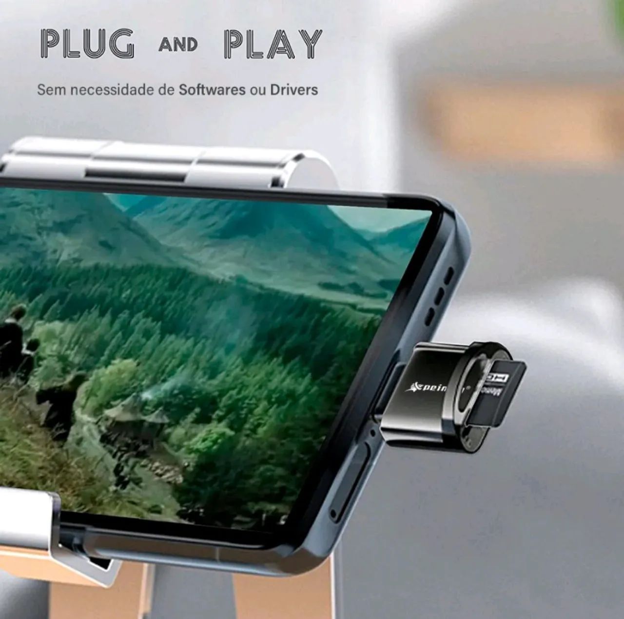 Adaptador Tipo C para Micro SD/TF PEI-CT10 - Foto 3